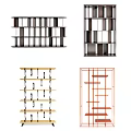Modern Shelving Units With Diverse Designs Wooden Metal Frames And Colors