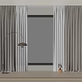 Light Colored Curtains Enhancing Modern Room With Floor Lamp And Scenic View