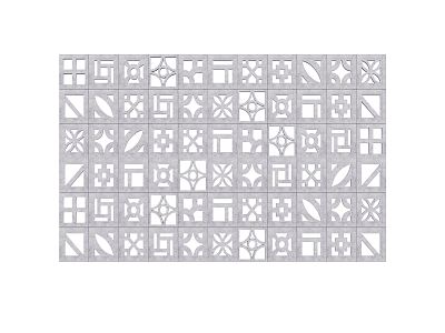 New Chinese-style openwork window 3d model