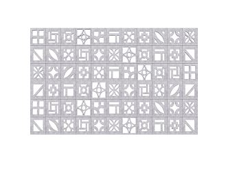 New Chinese-style openwork window 3d model