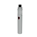 Industrial Equipment Cylindrical Vertical Design With Top Black Cap And Red Logo