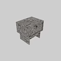 Modern Wooden Bedside Table With Unique Wood Grain And Single Drawer