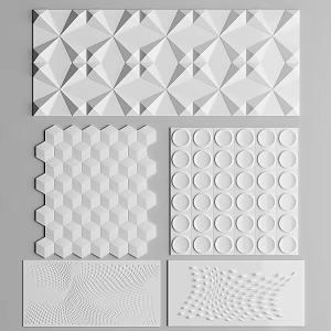 Modern Wall Decoration Gypsum Board Hanging Soft Bag Wall Panel Wall Decoration Pendant Decorative Board Combination Decorative Board Combination Soft Bag Finish Combination 3d model