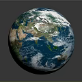 3D Rendered Earth Globe With Detailed Continents Oceans And Clouds