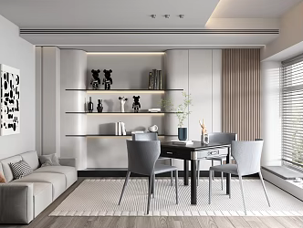 Modern Mahjong Room Chess and Card Room Mahjong Room 3d model