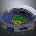 Rogers Center Baseball Stadium With Blue Seats Green Playing Field And Retractable Roof