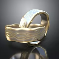 Elegant Golden Rings With Intricate Decorative Patterns As Daily Life Accessories
