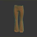 Trendy Orange Flared Pants with Comfortable Fabric for Daily Casual Use