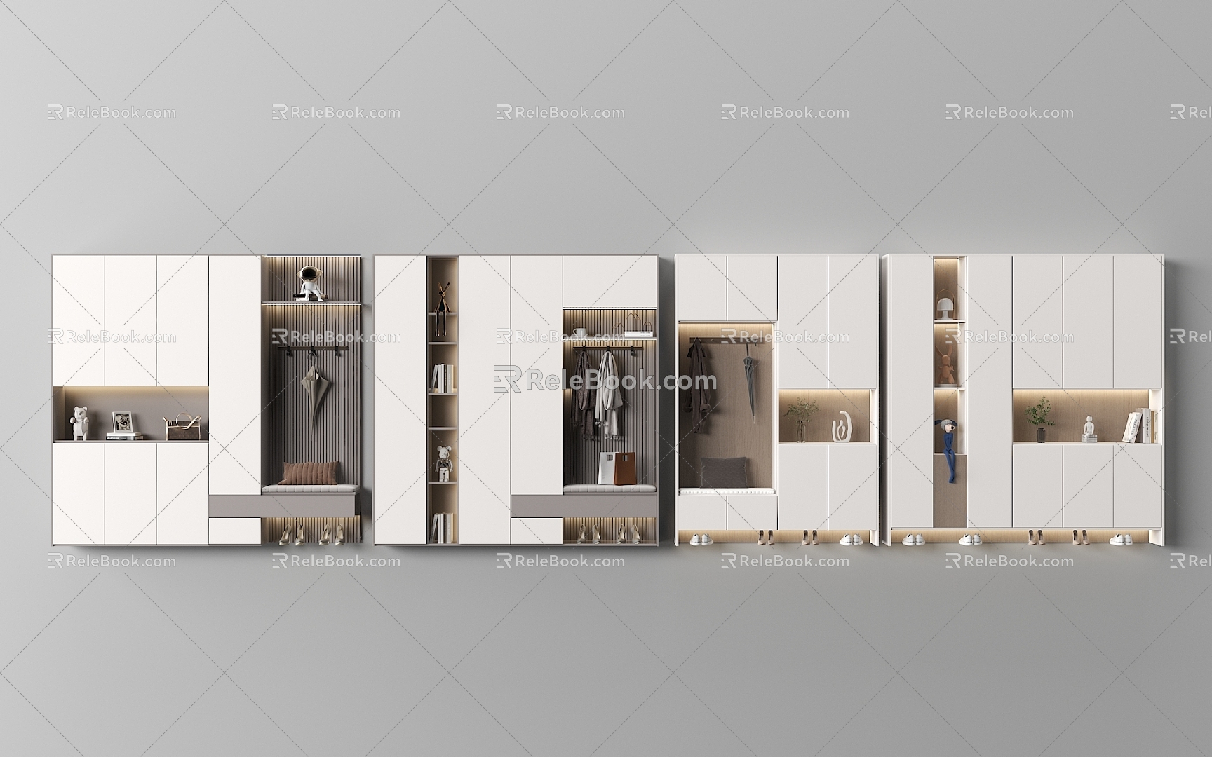 Light Luxury Shoe Cabinet 3d model