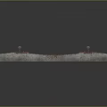 Train Railroad Track Structure With Metal Rails And Concrete Ties For Railway Transportation