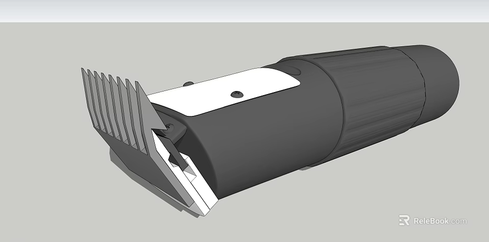Public Facility Electric Clipper With Black Casing And Sharp Metal Blade For Maintenance 3d model 
