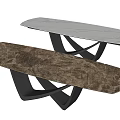 Bontempi modern dining table strip dining table marble dining table 3d model