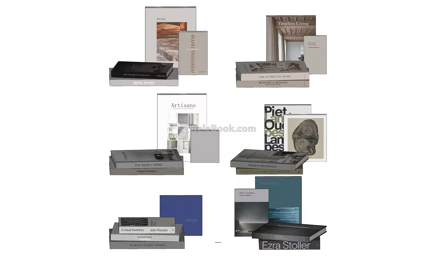 Modern Book Combination Book Ornaments 3d model