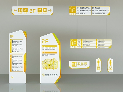 Guide system mall guide sign 3d model