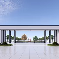 School gate 3d model