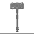 Heavy Duty Hardware Hammer With Square Textured Head And Long Metal Handle