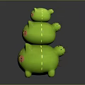 Modern game character kitten 3d model