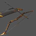 Ornate Decorative Bow With Gold And Black Design And Intricate Carvings