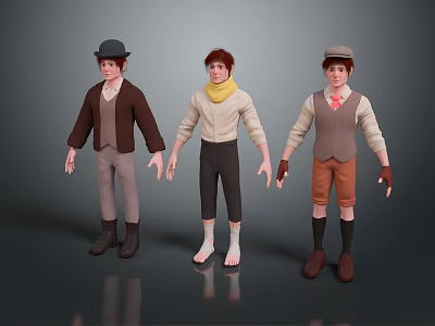 Essential Daily Living Items With Vests Shirts Pants Socks Shoes And Hats 3d model