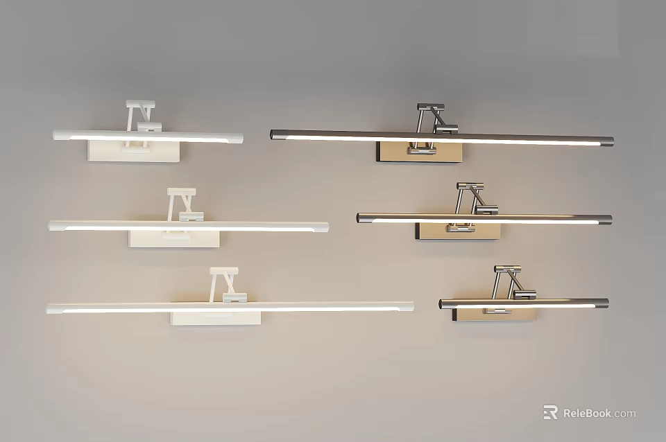 Modern Stylish Wall Lamps In White And Gold With Sleek Design For Home Decor 3d model 