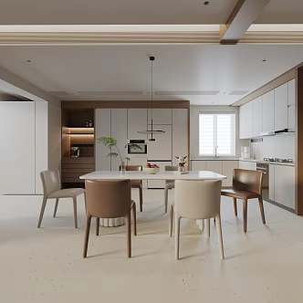 Modern dining table 3d model