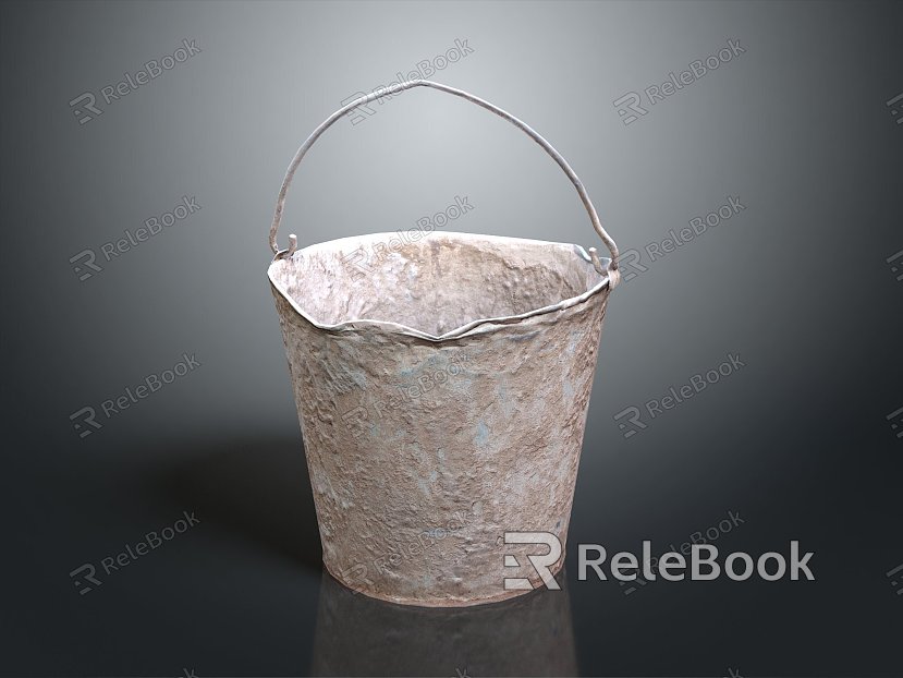 Modern bucket iron bucket mud bucket cement bucket model