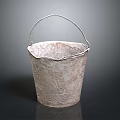 Modern bucket iron bucket mud bucket cement bucket 3d model