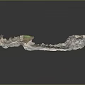 Realistic Terrain Model With Mountain Ranges Green Areas And Natural Landscape Features
