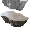 Natural Irregular Shape Marble Coffee Table With Veined Surface For Interior Design