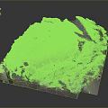 Detailed Scenic Mountain Landscape In 3D Terrain Model With Rocky Formations And Green Vegetation