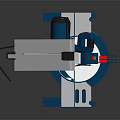 Modern Miter Saw With Rotating Base Red Laser Guide And Sharp Circular Blade