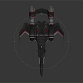 Futuristic Cosmic Spaceship For Interstellar Travel With Twin Engines And Sleek Metallic Design
