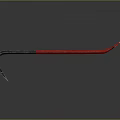 Red And Silver Metal Curved Hand Tool With Lever Design And Grip Handle