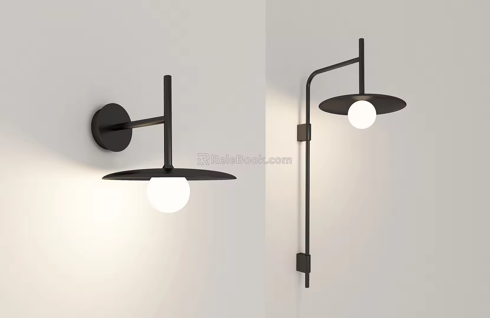 Modern minimalist wall lamp combination 3d model