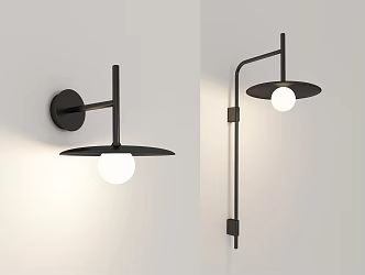 Modern minimalist wall lamp combination 3d model