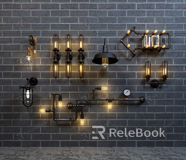 Industrial LOFT wall lamp model