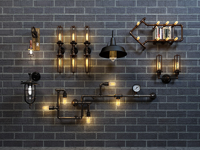 Industrial LOFT wall lamp model