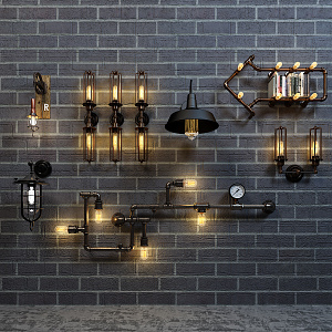 Industrial LOFT wall lamp 3d model