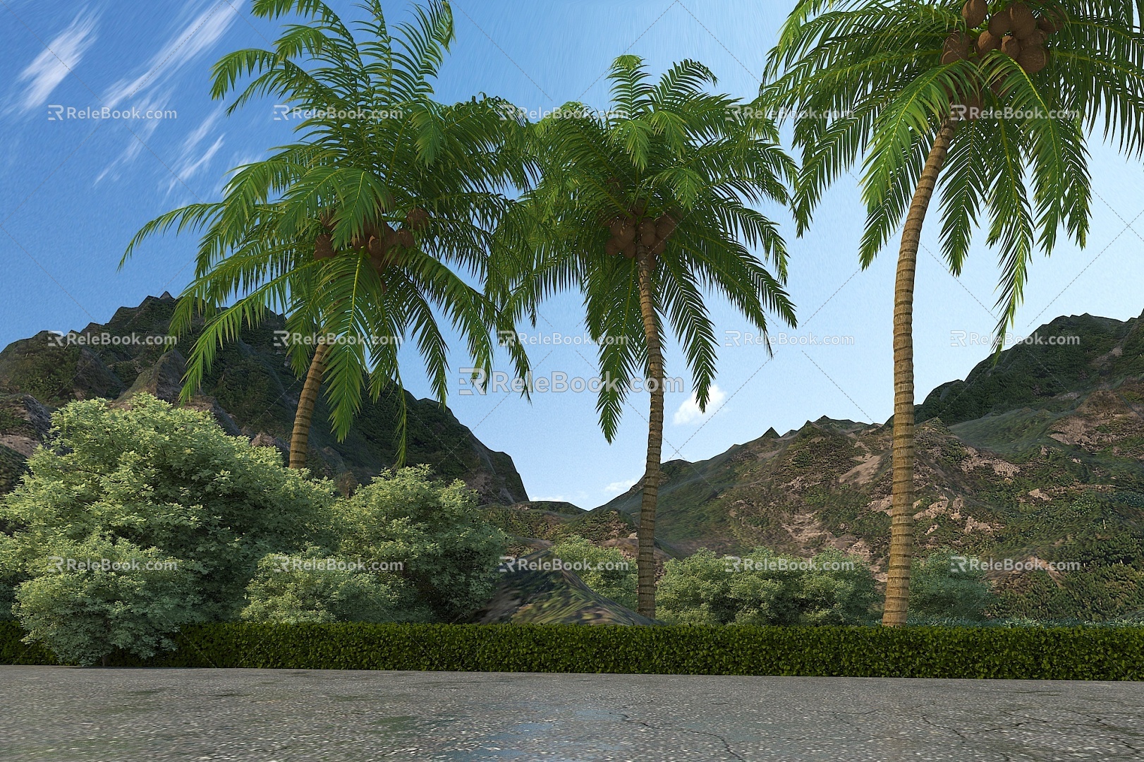 Natural landscape 3d model