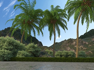 Natural landscape 3d model