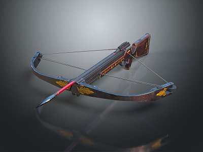 Crossbow Mechanical Crossbow Shift Bow and Arrow Shoot Far Equipment Weapons High-tech Crossbow 3d model