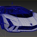 Hyundai Lamborghini Lamborghini Ultra sports car Car with Interior 3d model