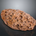 Natural Brown Porous Stone With Unique Hole Texture For Decorative Use