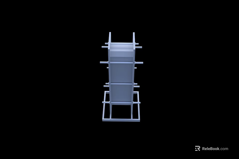 Industrial Equipment Metal Frame Structure With Multi layer Components For Industrial Applications 3d model 