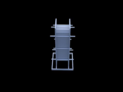 Industrial Equipment Metal Frame Structure With Multi layer Components For Industrial Applications 3d model