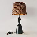 Quiet Ancient Solid Wood Art Splicing Table Lamp 3d model