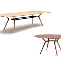 Wooden Dining Table Round Dining Table Square Dining Table Conference Table 3d model