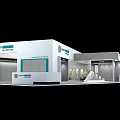 Modern Home Exhibition Showroom Interior With Display Booths Stands Tables And Chairs