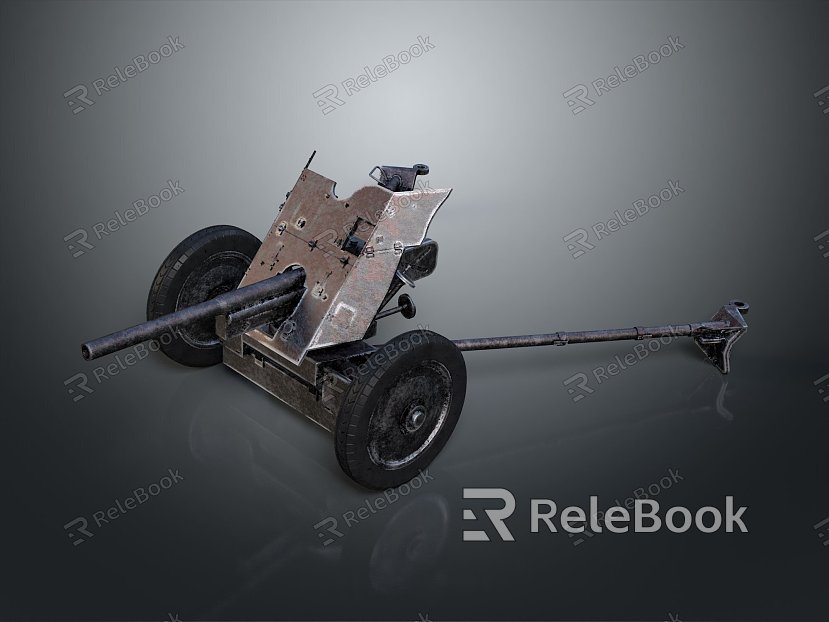 Artillery Gun Artillery Ship Gun Gun Siege Gun Cannon Anti-aircraft Breaking Heavy Gun Heavy Gun model