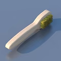 Durable Wooden Handle Household Brush With Green Bristles For Daily Cleaning